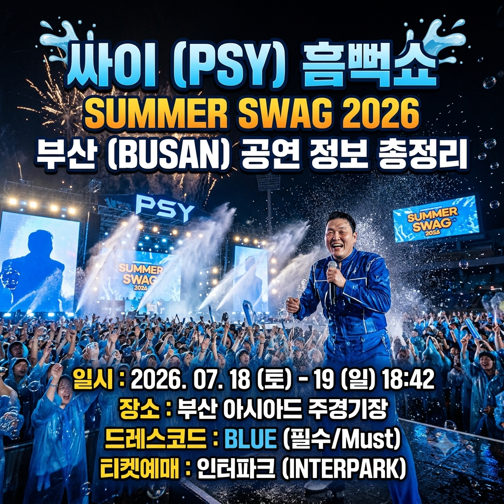 2026 싸이 흠뻑쇼 부산 공연 정보 총정리