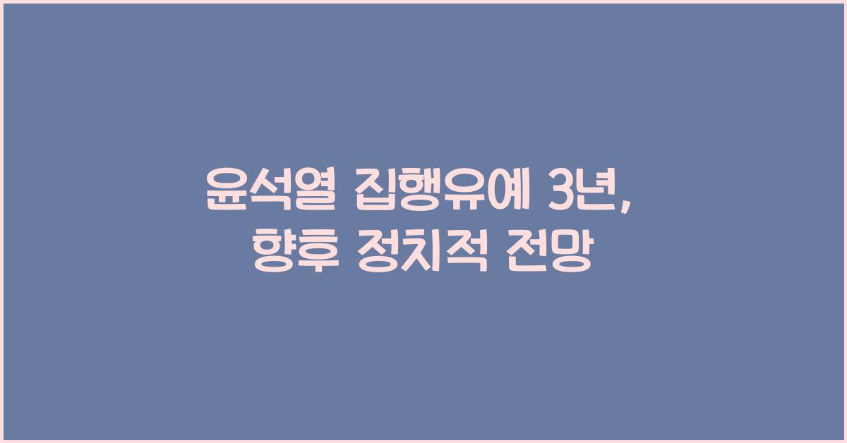 윤석열 집행유예 3년