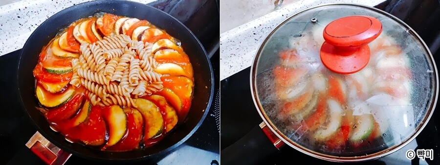 가지-라따뚜이-푸실리파스타-다이어트-요리-레시피