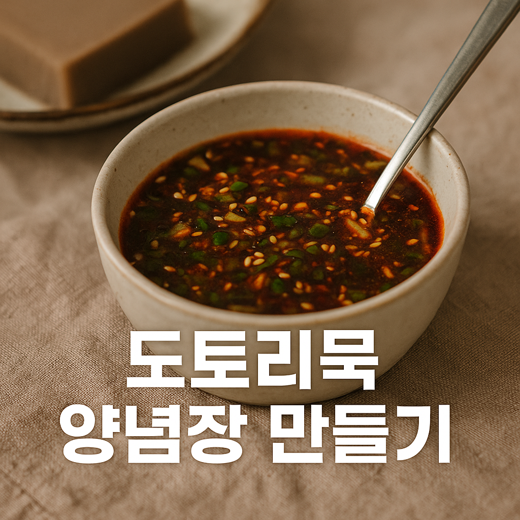 도토리묵 양념장 만들기