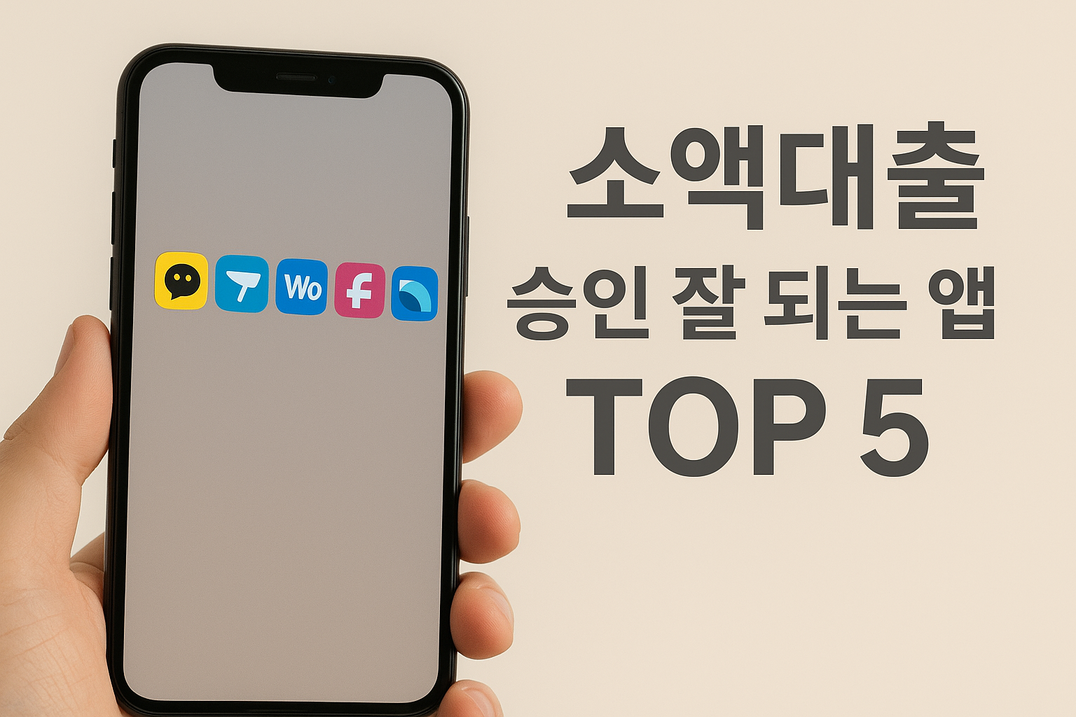 소액대출 승인 잘 되는 앱 TOP 5