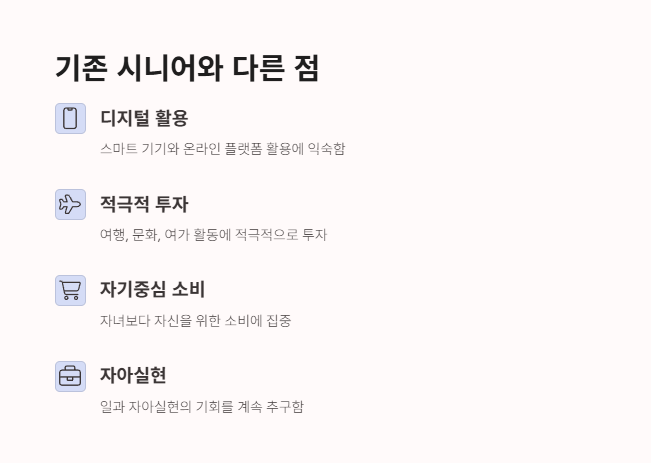 뉴노멀시니어와 기존 시니어의 차이점