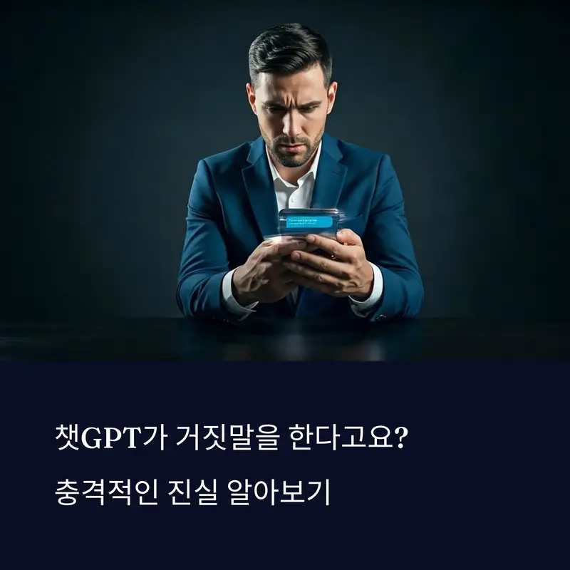챗GPT가 제공한 정보에 혼란스러워하는 남성의 모습, AI 오류를 인지하는 장면