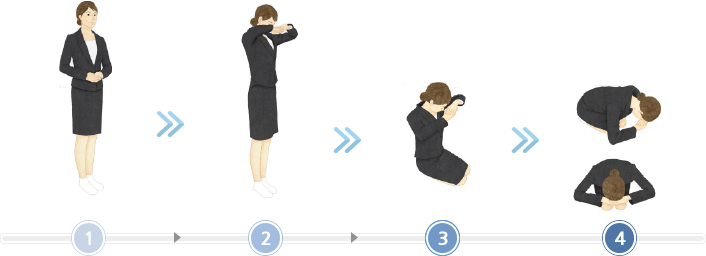 장례식장-큰 절 하는 방법(여자)