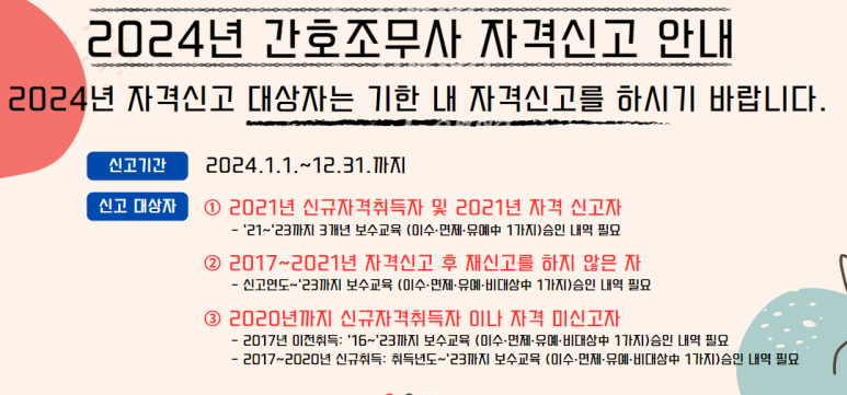 간호조무사 보수교육