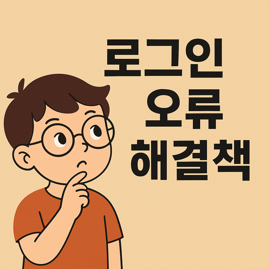 로그인 오류 해결책