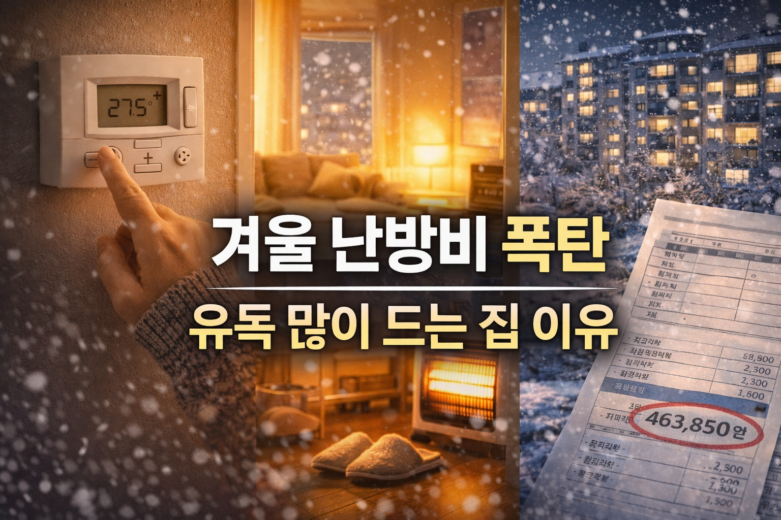 겨울 난방비가 유독 많이 나오는 집들의 공통점