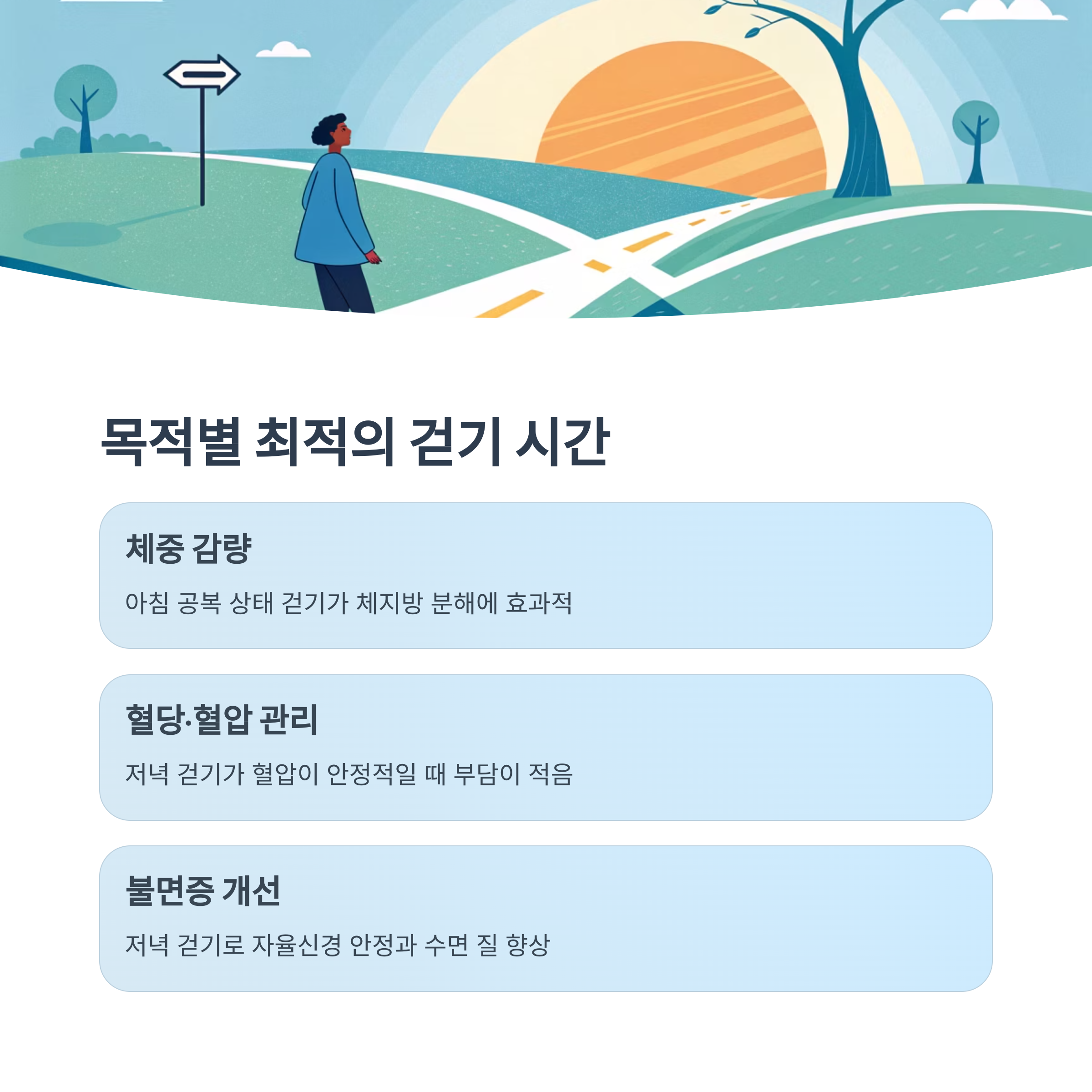 목적별 최적의 걷기 시간