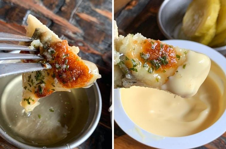 꿀과 갈릭소스에 찍어먹는 고르곤졸라