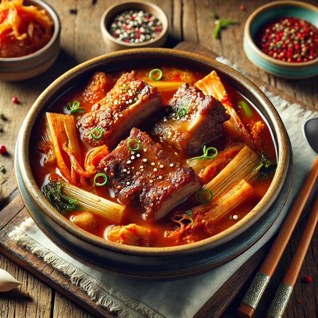 압력솥 등갈비김치찜