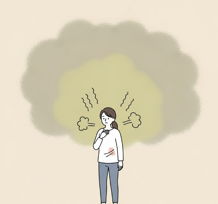 불쾌하게 풍기는 냄새 제거