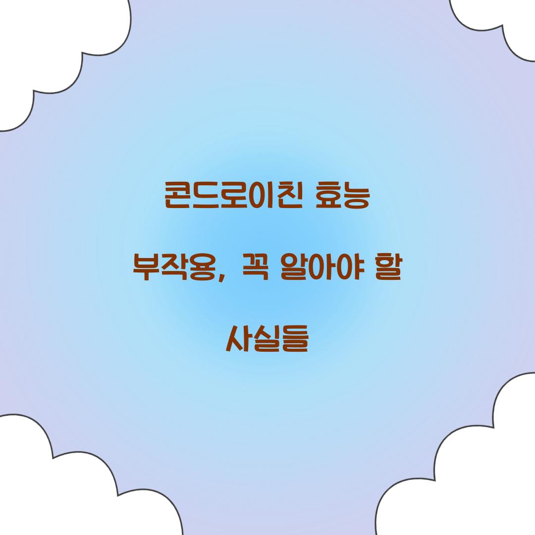 콘드로이친 효능 부작용