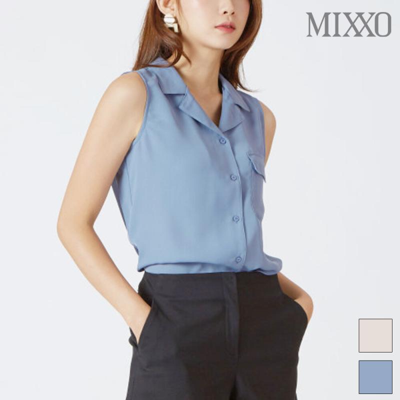 미쏘 미쏘 셔츠카 라 슬리브리스 블라우스 MIWBN9701A P002204330