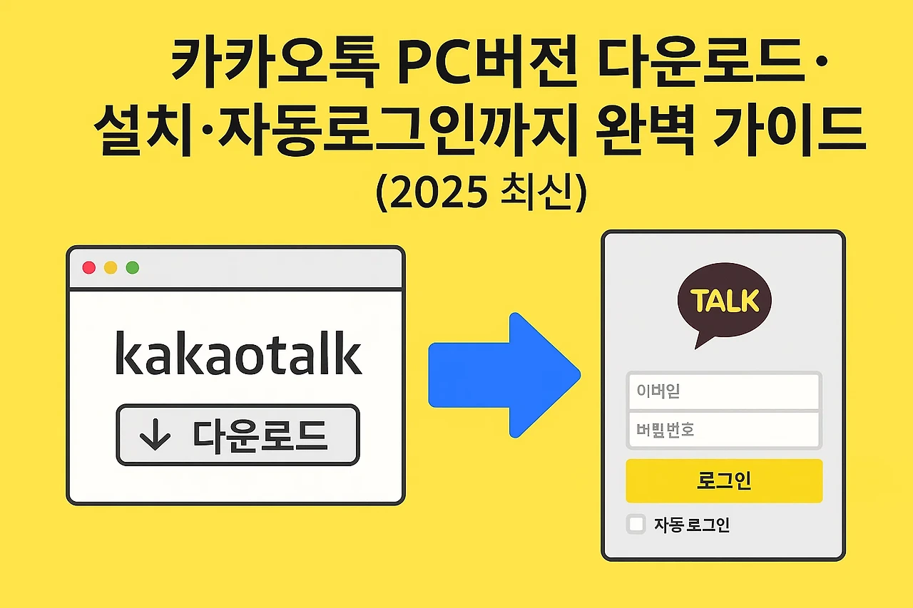 카카오톡 PC버전 다운로드·설치·자동로그인