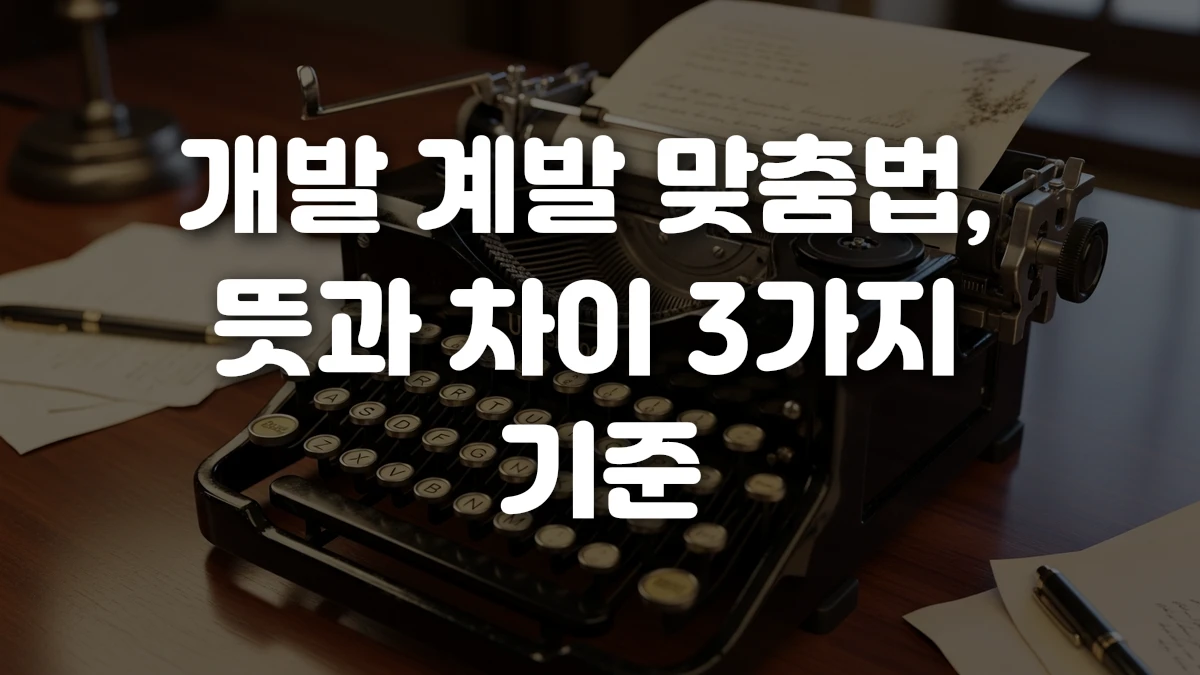 개발 계발 맞춤법 뜻과 차이 3가지 기준