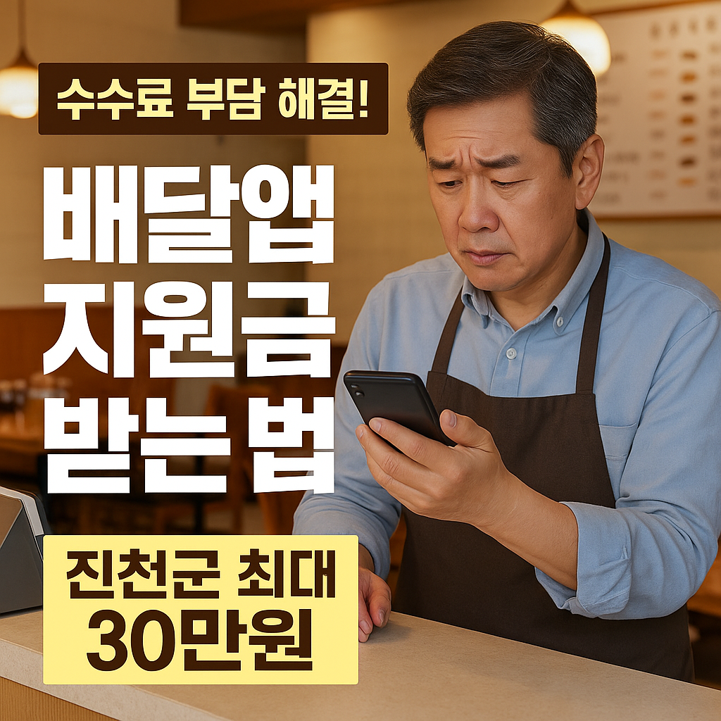 배달앱 수수료 지원! 진천군 먹깨비