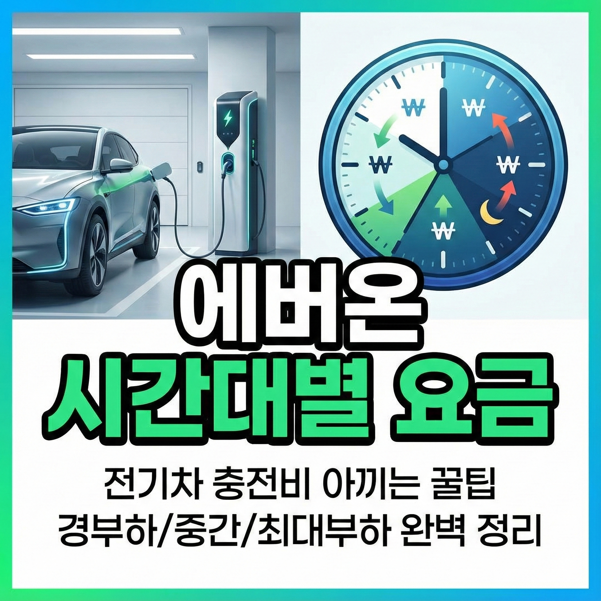 에버온시간대별요금 완벽 정리: 전기차 충전비용 아끼는 시간대별 꿀팁