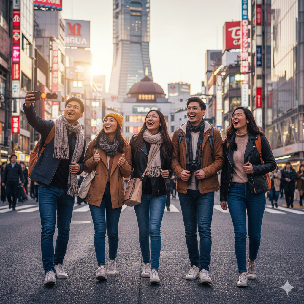 친구들과 어렵게 시간맞춰 가는 일본여행