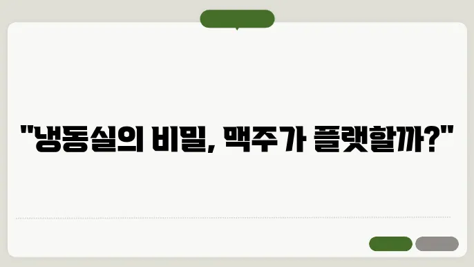 맥주 냉동실