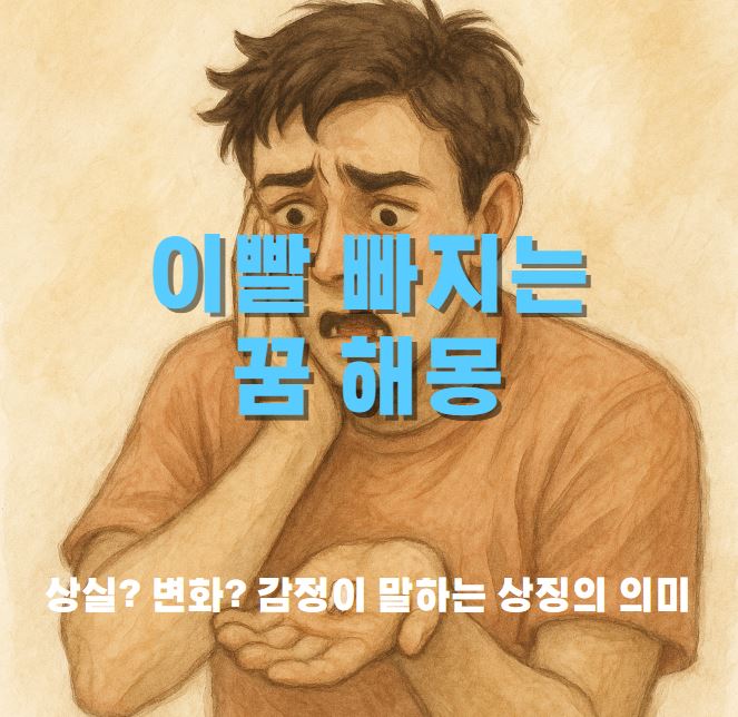 이가 빠져서 당황해 하는 남성