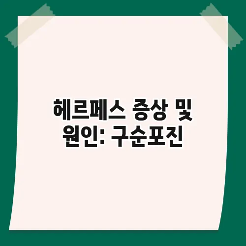 헤르페스 증상 및 원인: 구순포진, 성기포진 치료법 총정리