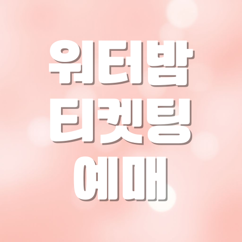 2025 워터밤 티켓팅 예매