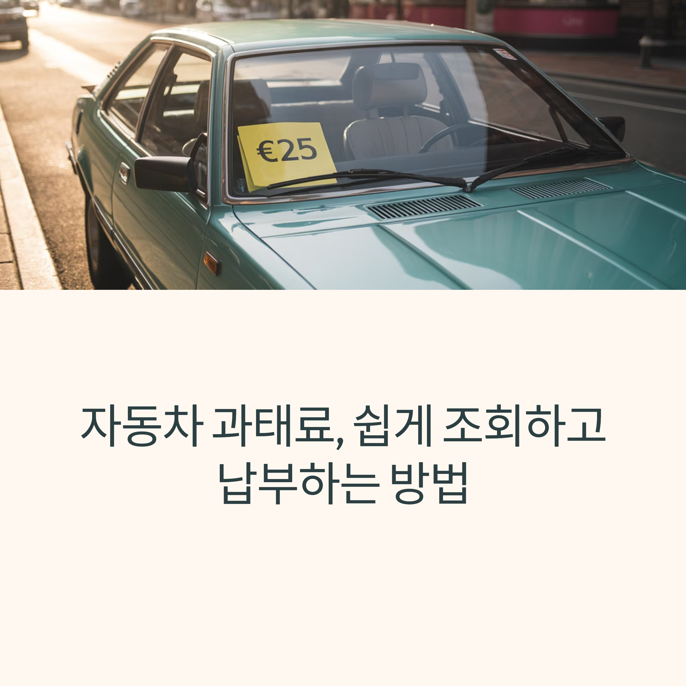 자동차 과태료 조회 방법
