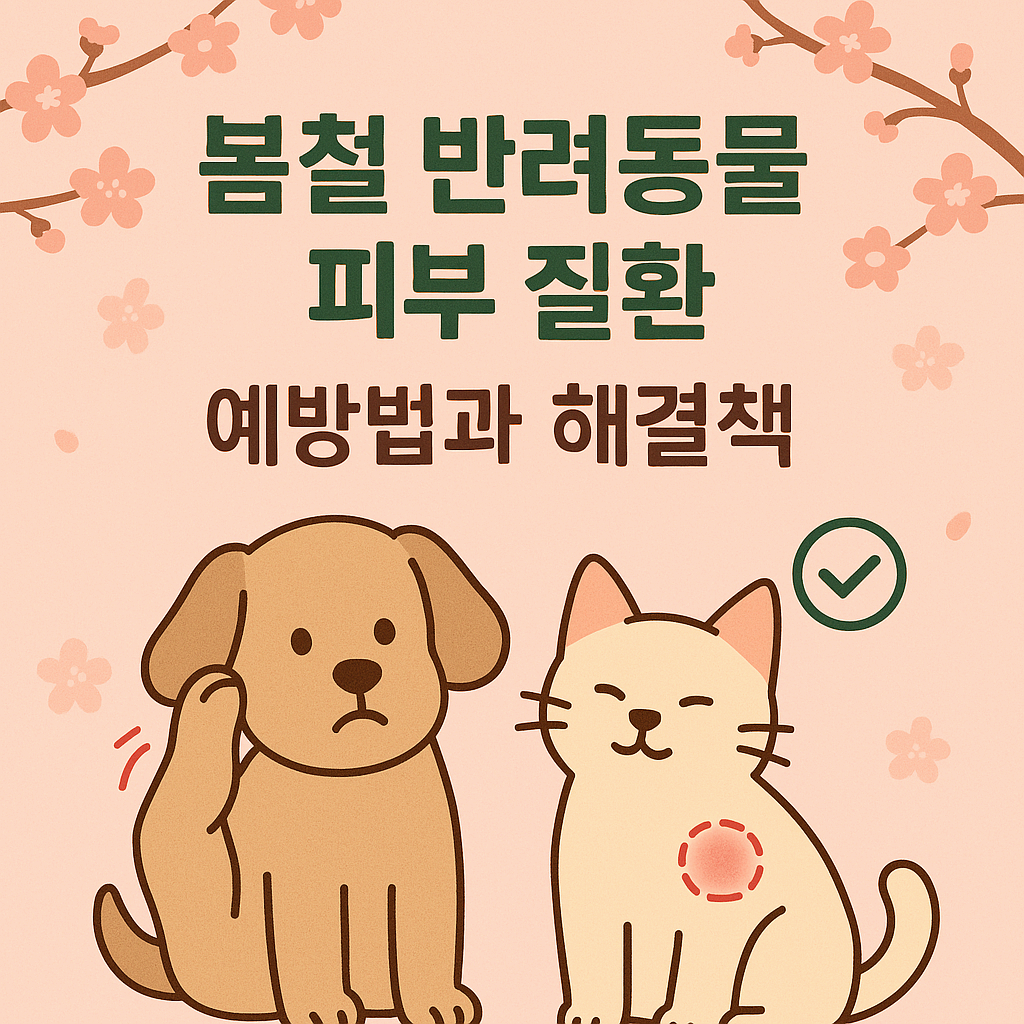 봄철 반려동물 피부 질환 예방법과 해결책