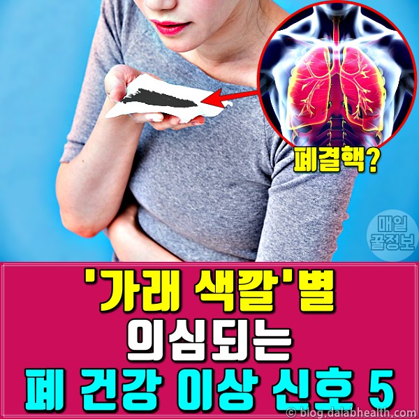가래 색깔별 증상 노란색 가래 녹색가래 투명한 가래, 폐암 가래 색깔 가래에 피가 섞여 나올때, 건강 팁줌 매일꿀정보