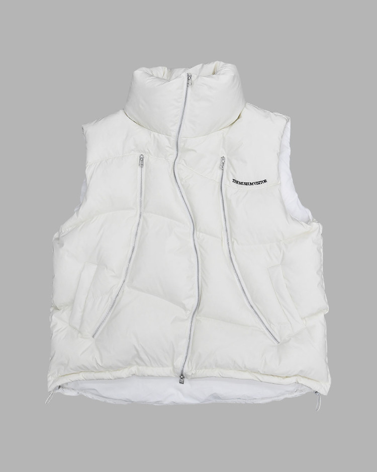 CURVED-ZIPPER-PUFFER-DOWN-VEST-(WHITE)
