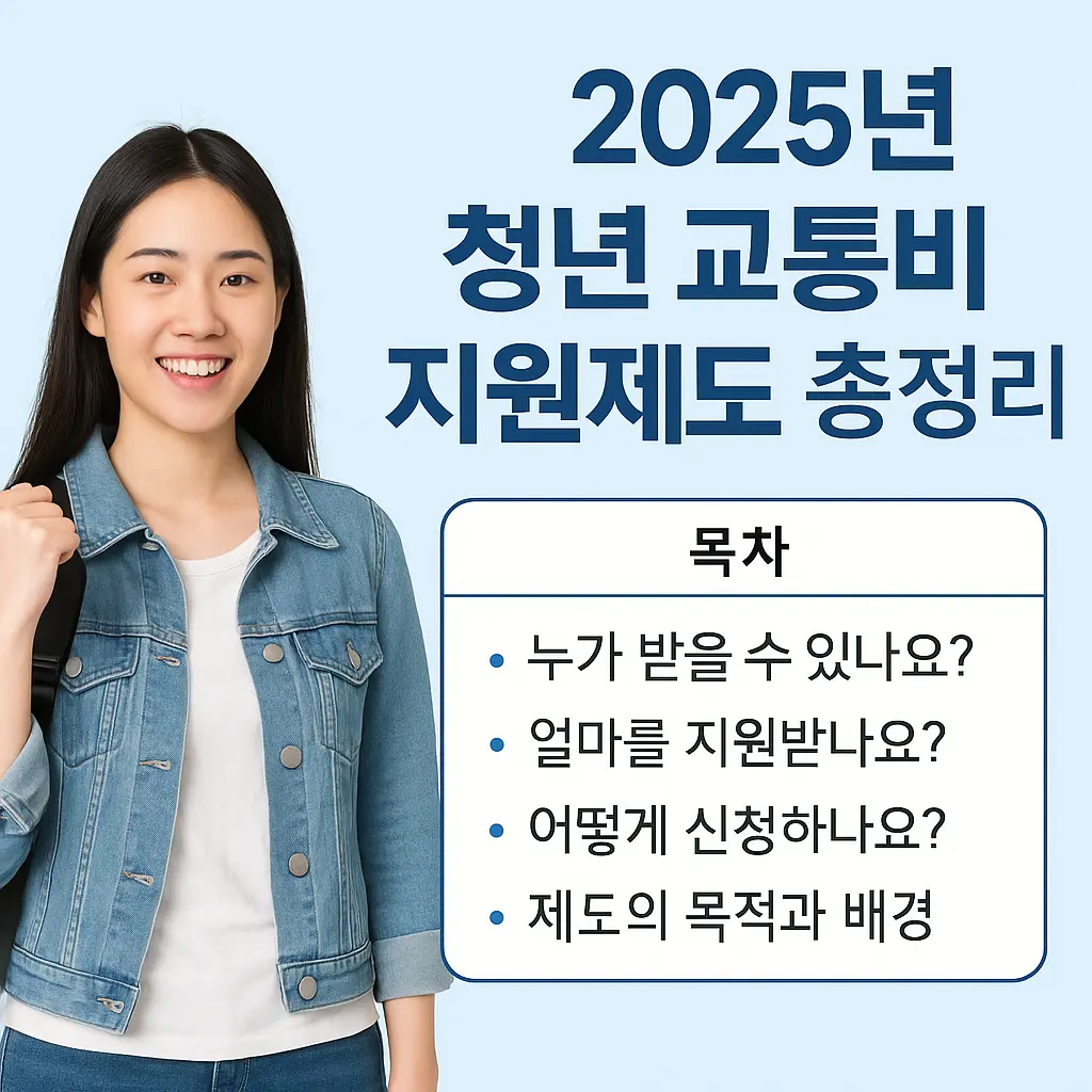 2025년 청년 교통비 지원제도 총정리 썸네일 이미지