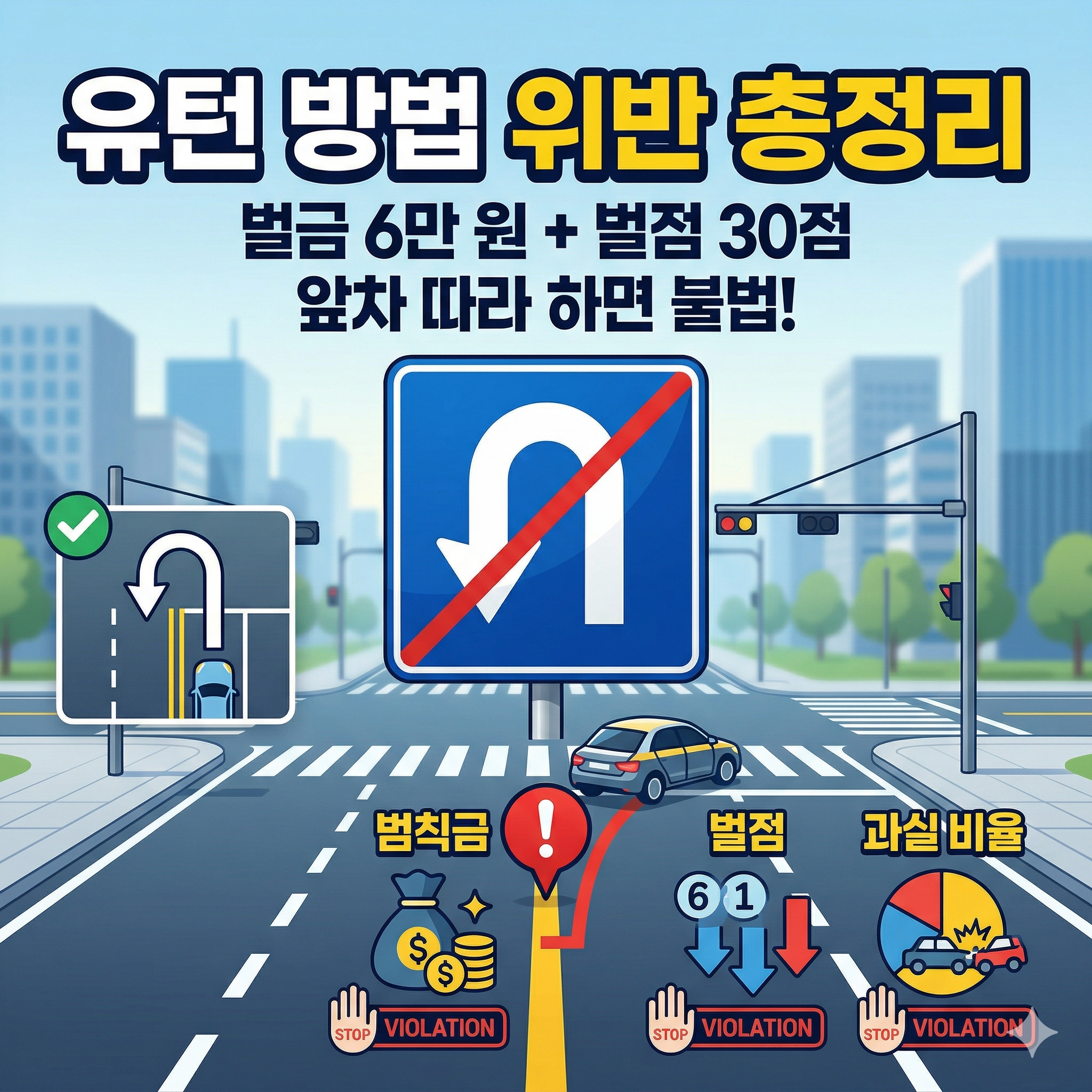 유턴 방법 위반 총정리: 벌금부터 올바른 신호 확인법까지