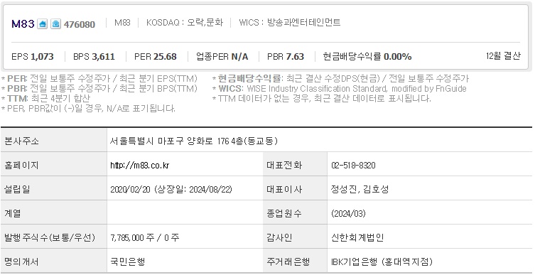 M83 기업개요 (0902)