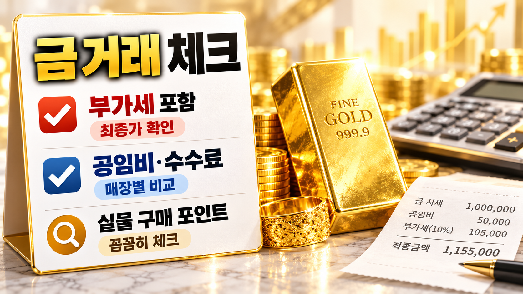 금 거래 및 실물 구입 시 반드시 체크해야 할 포인트