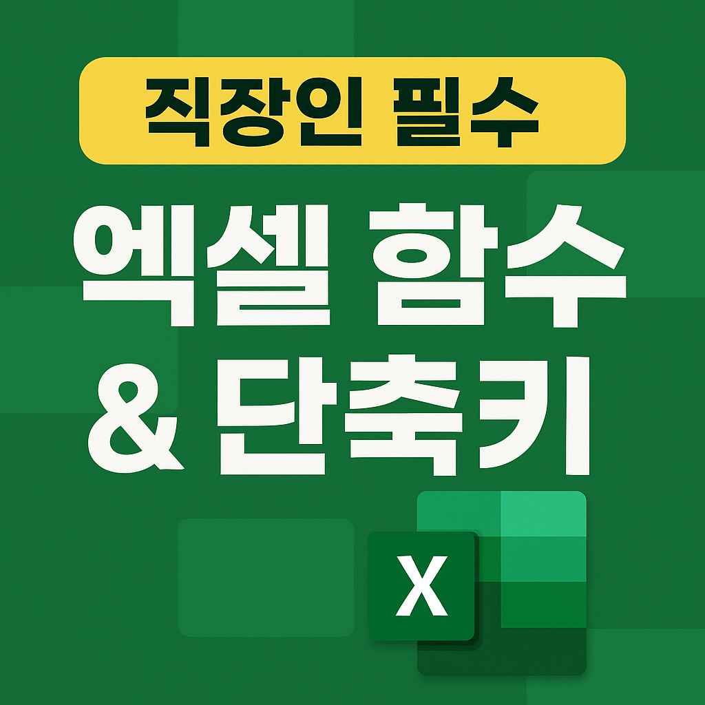 직장인 필수 엑셀 함수&단축키