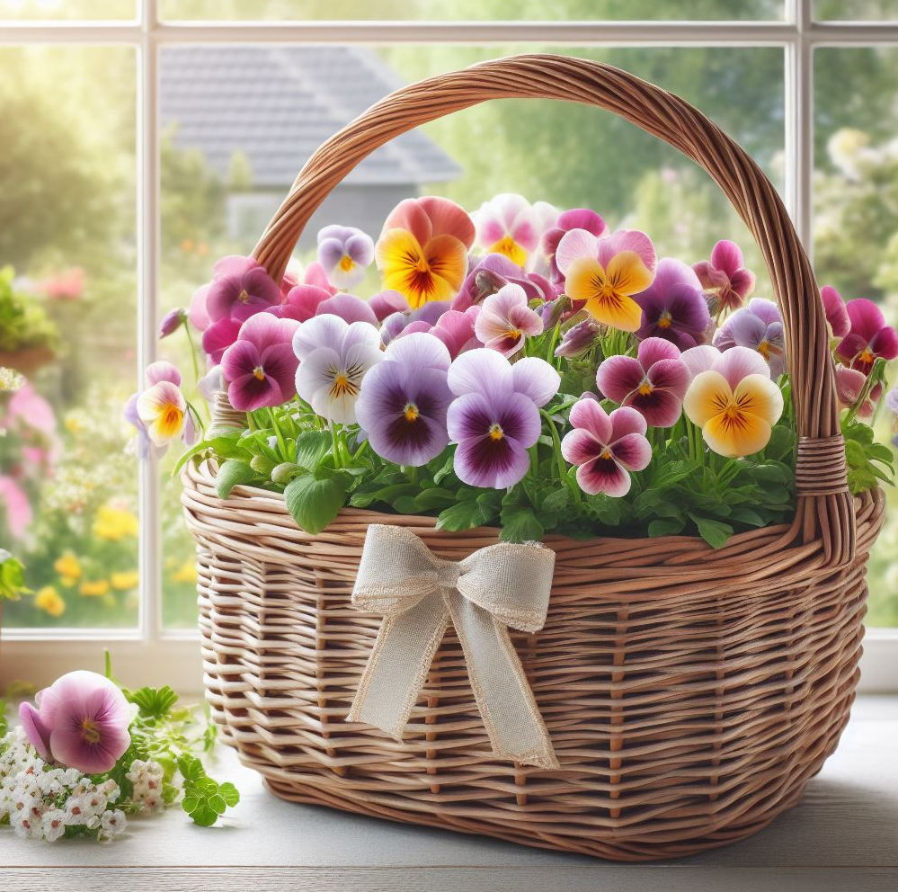 팬지꽃바구니