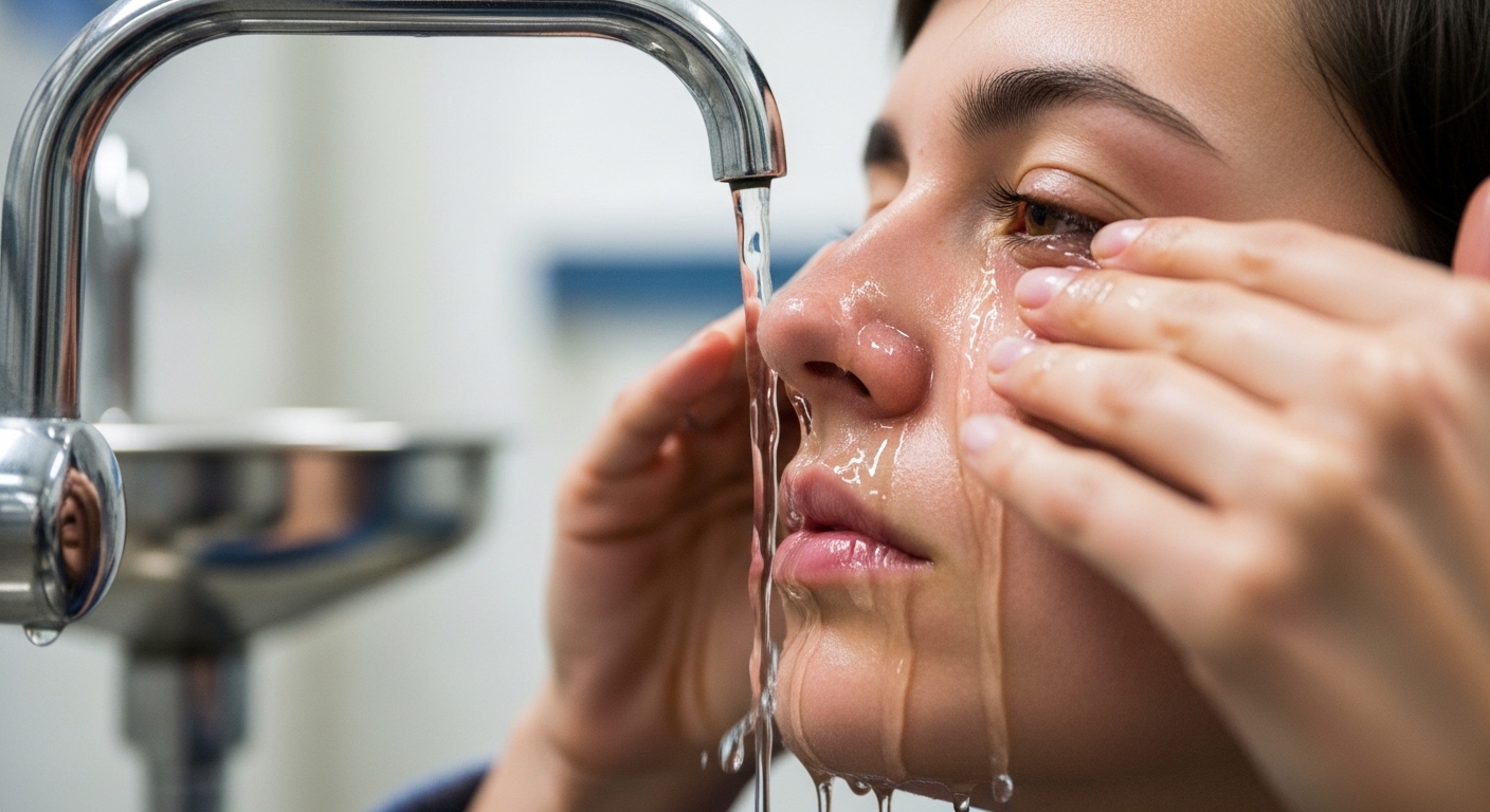 락스가눈에들어갔을때