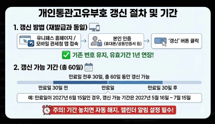 유니패스 개인통관번호 재발급