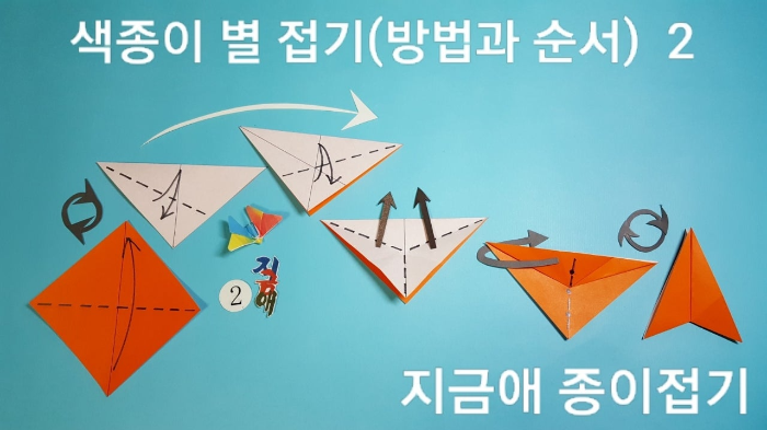 별 접는 방법 2의 순서입니다.