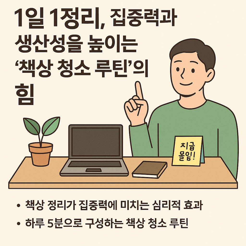 &lsquo;책상 청소 루틴&rsquo;의 힘