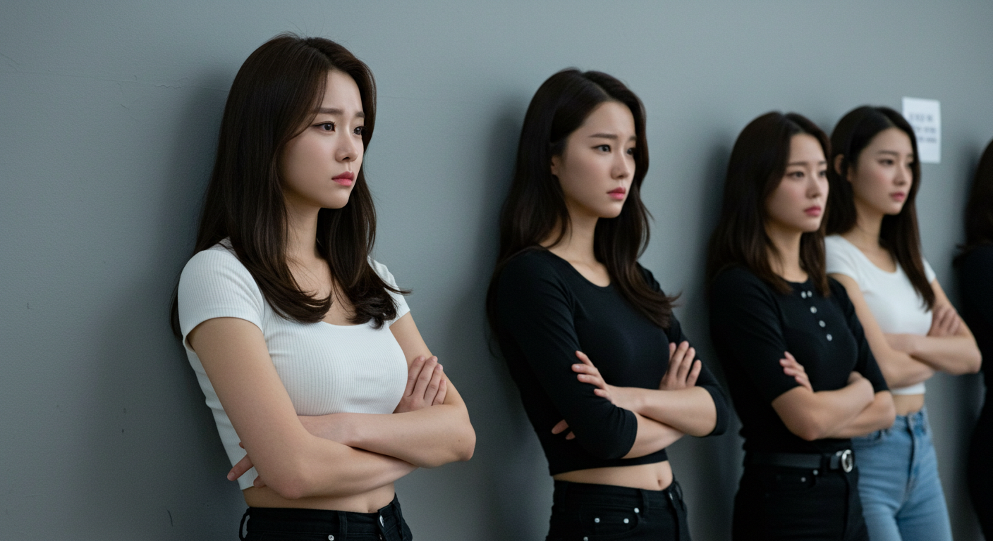 팔짱을 끼고있는 여성들