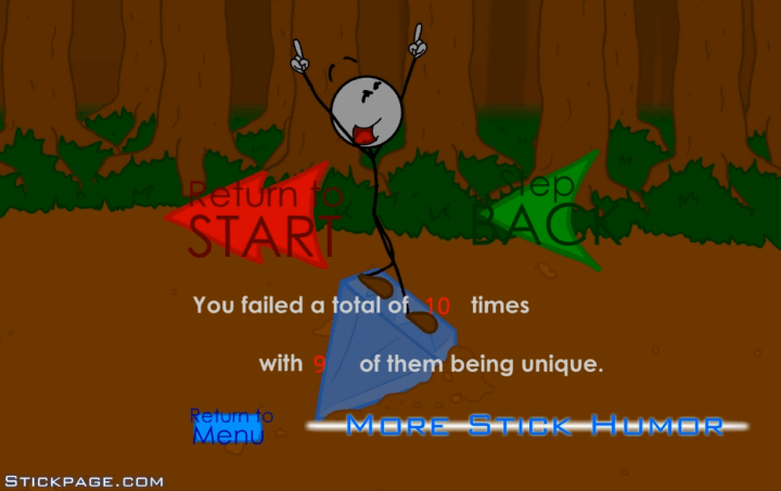 헨리스틱민2-다이아몬드-훔치기-플래시게임-종료-화면