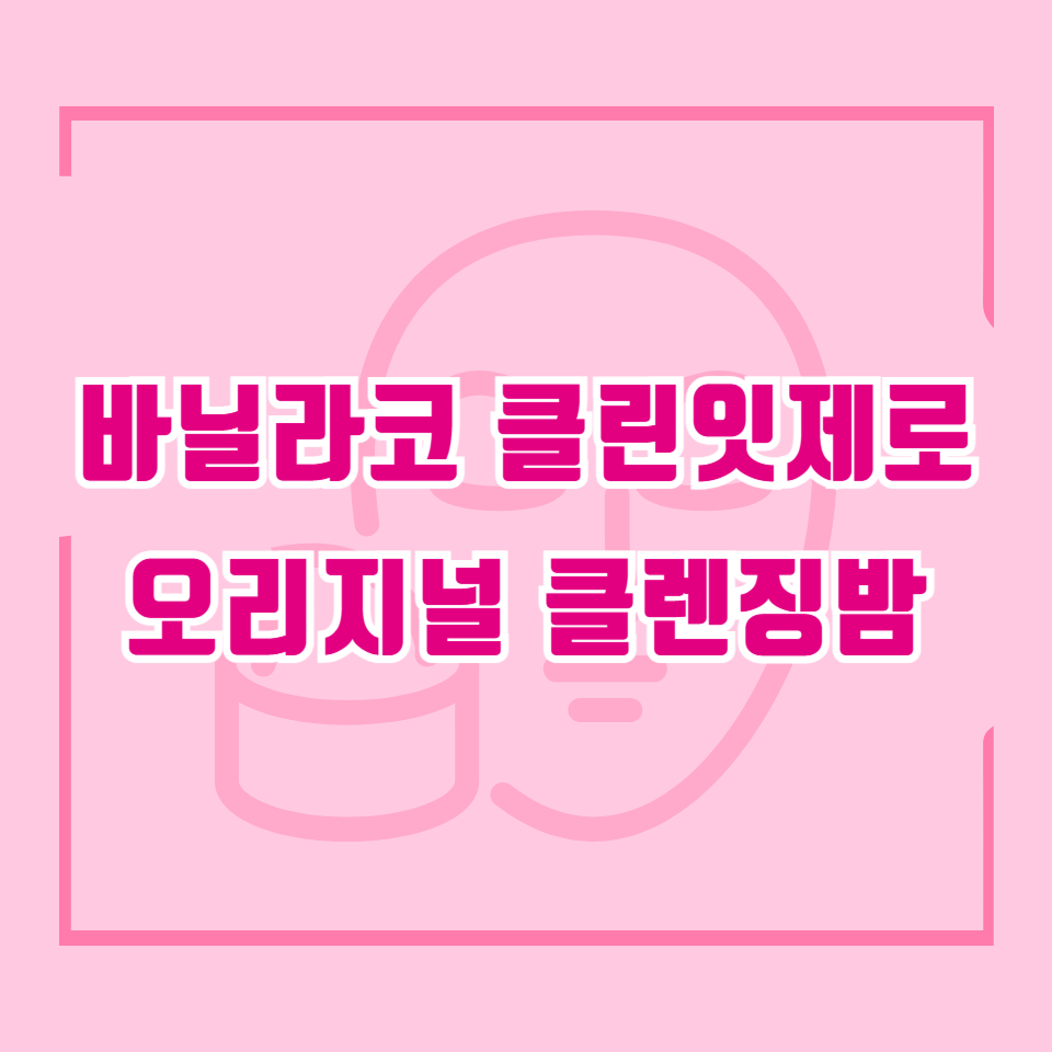 바닐라코 클린잇제로 오리지널 클렌징