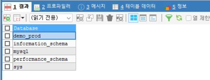 db 생성 확인