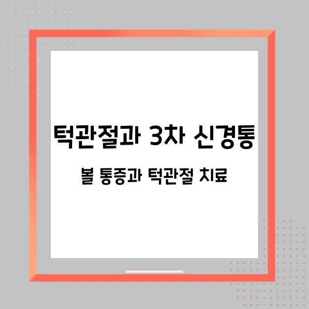 턱관절과 3차 신경통