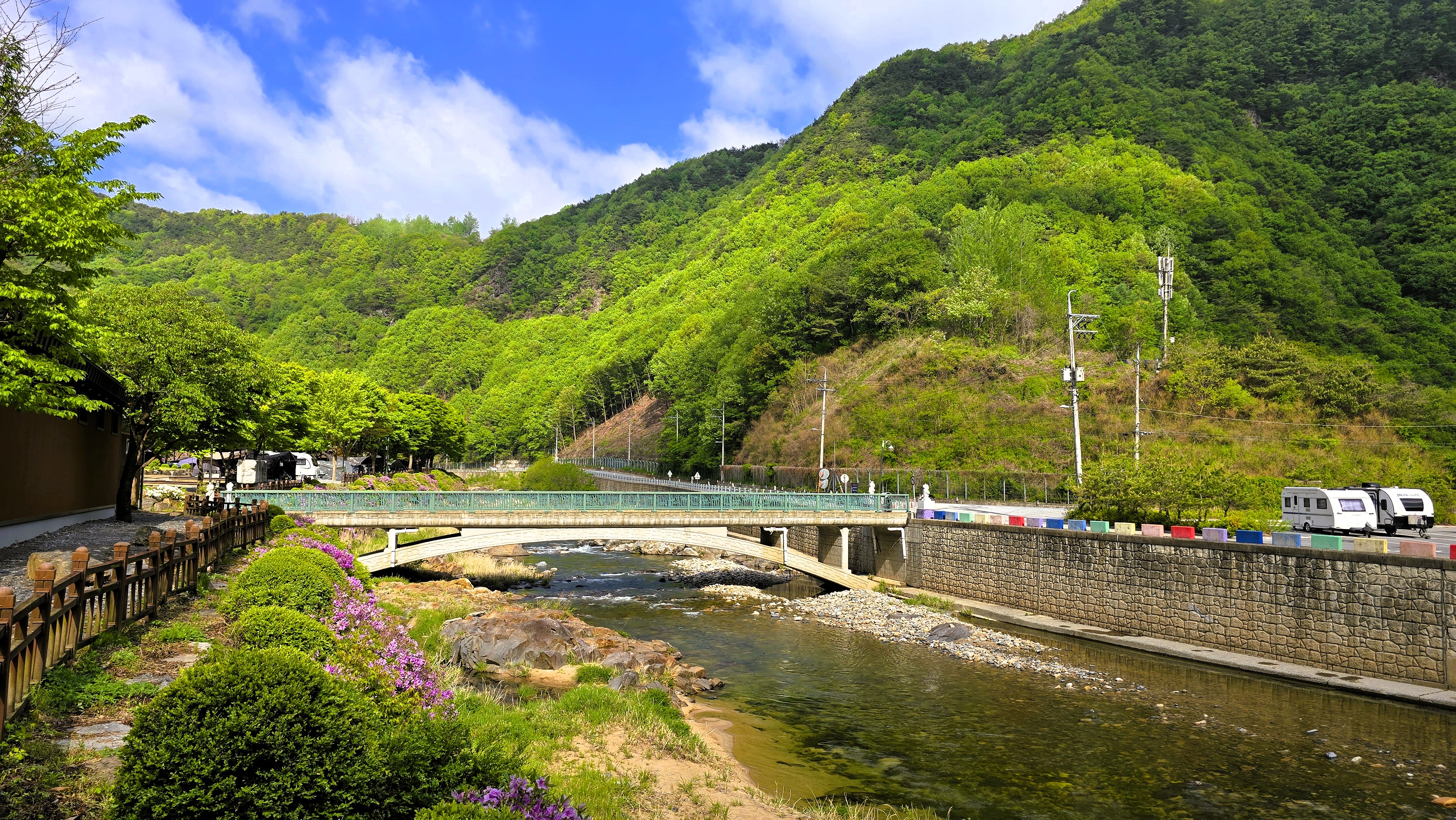 단양 소선암오토캠핑장 전경