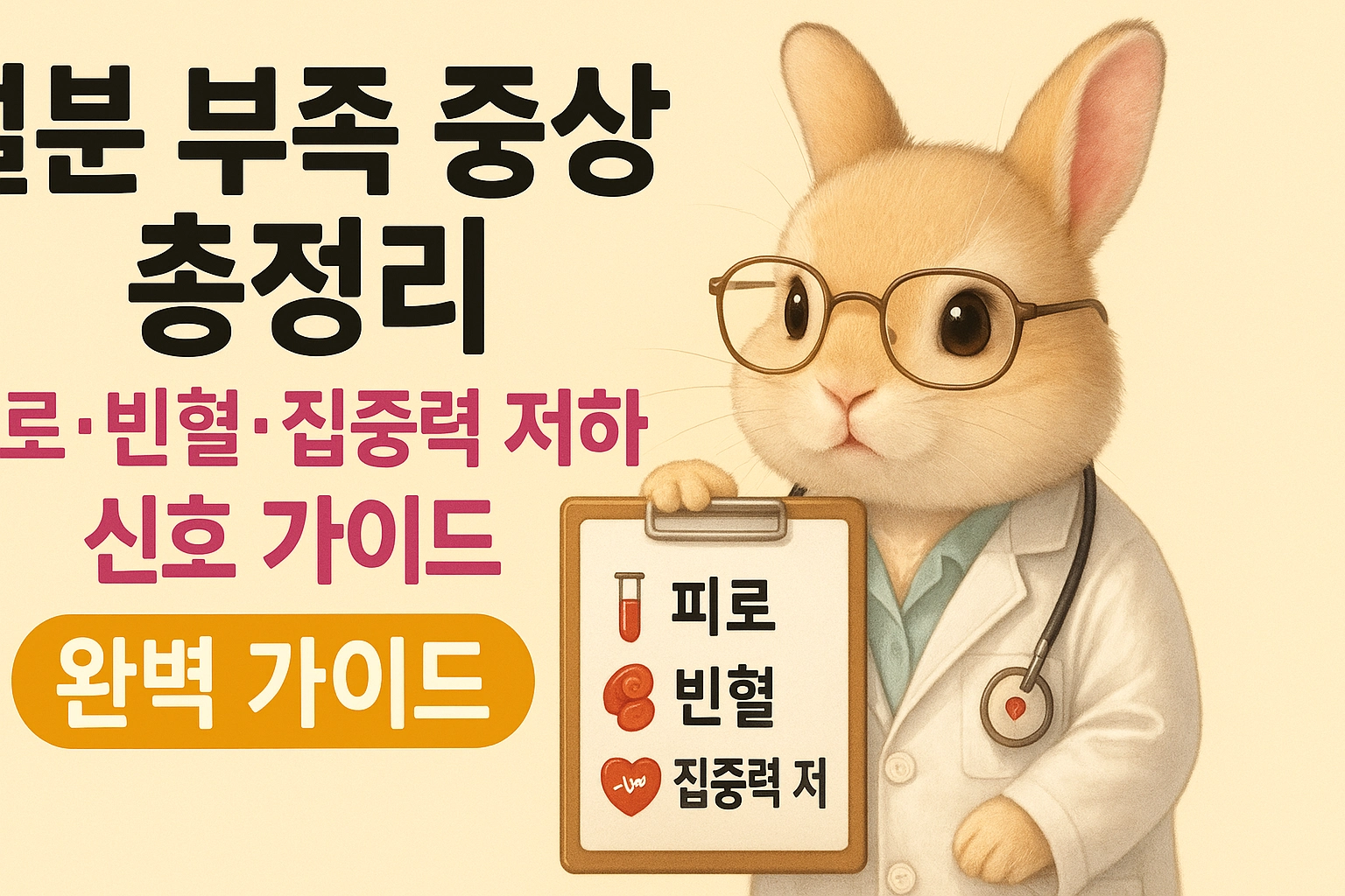 철분 부족 증상 총정리-피로·빈혈·집중력 저하 신호 가이드