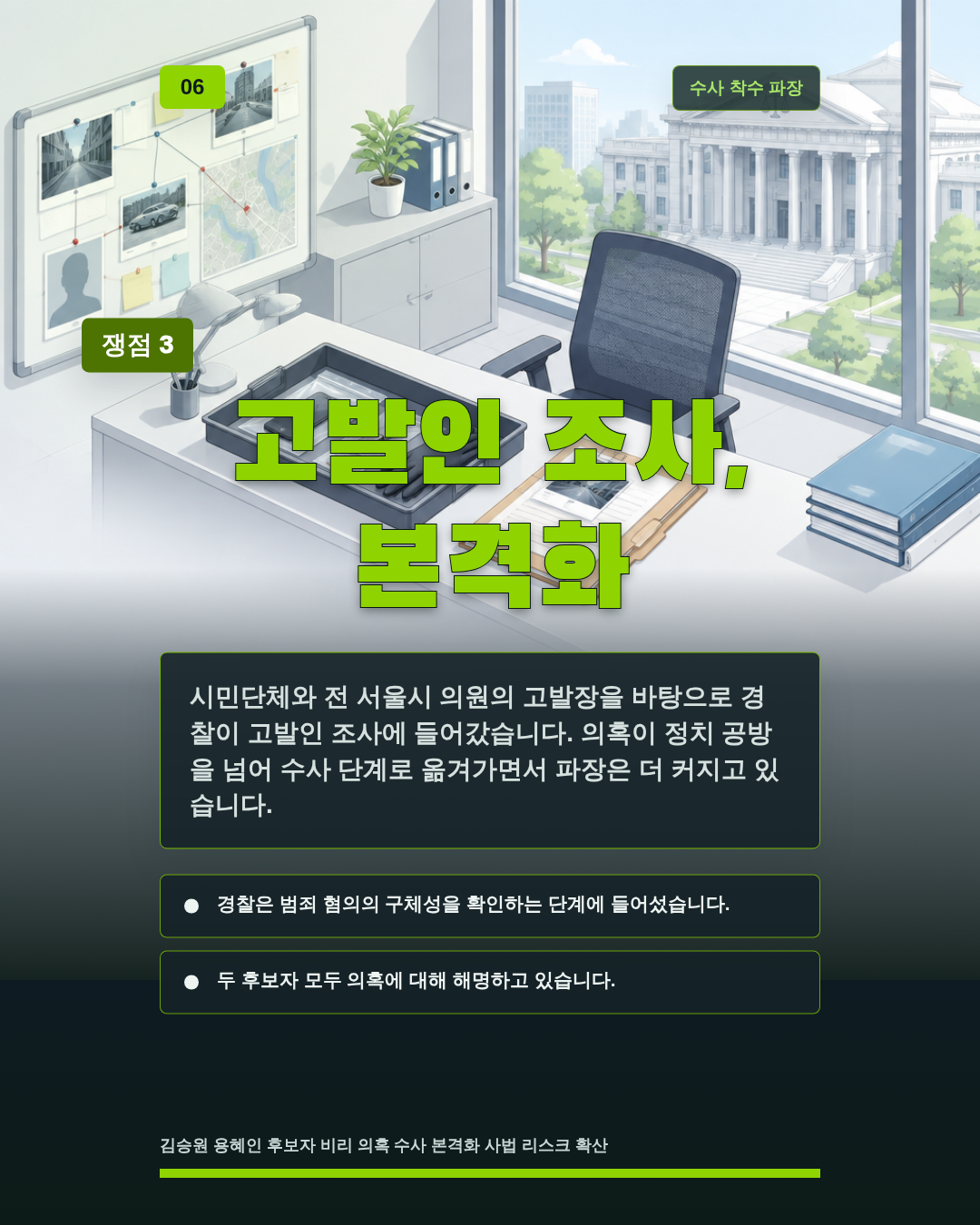 고발인 조사, 본격화