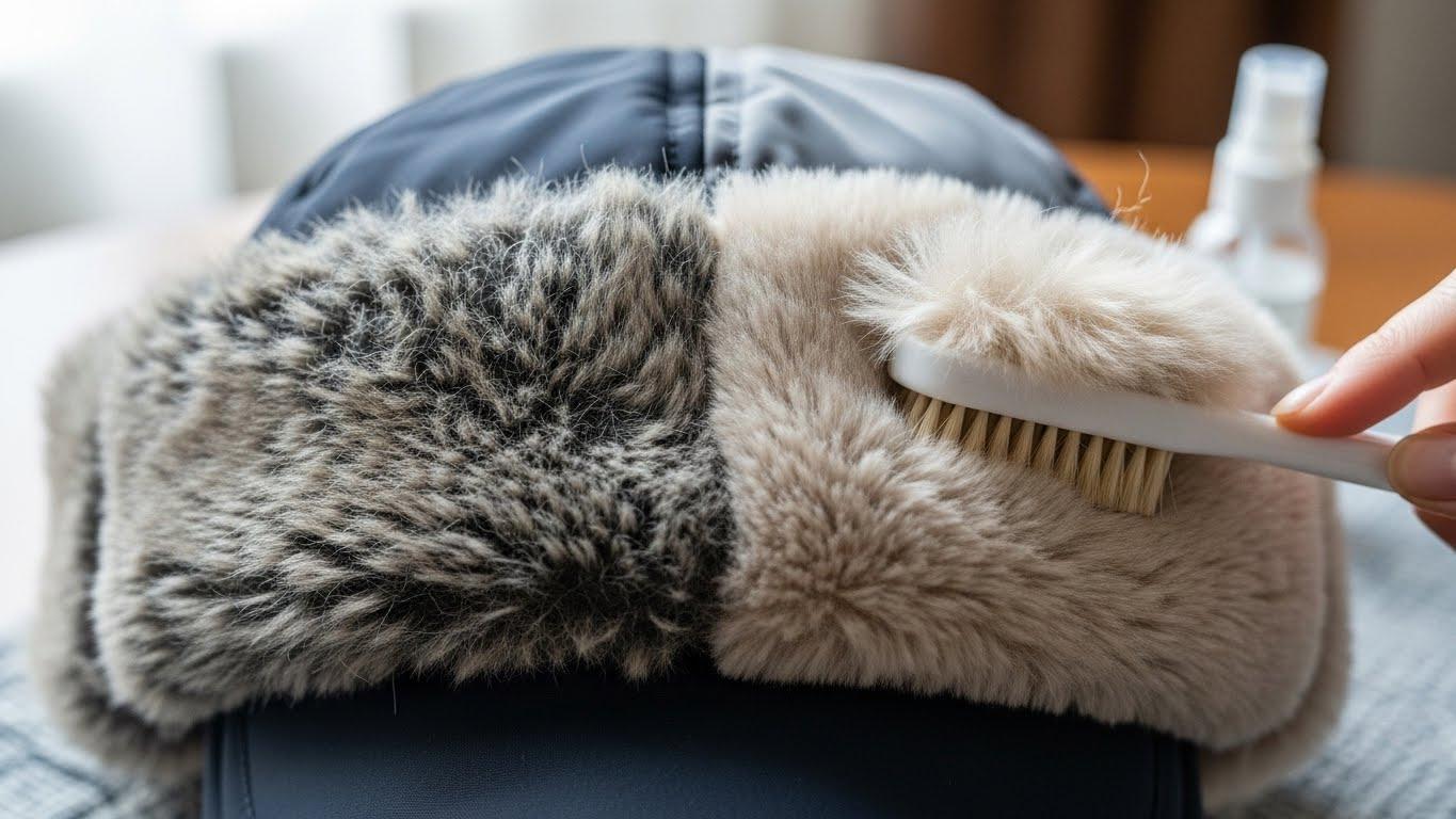 패딩 모자털 살리기