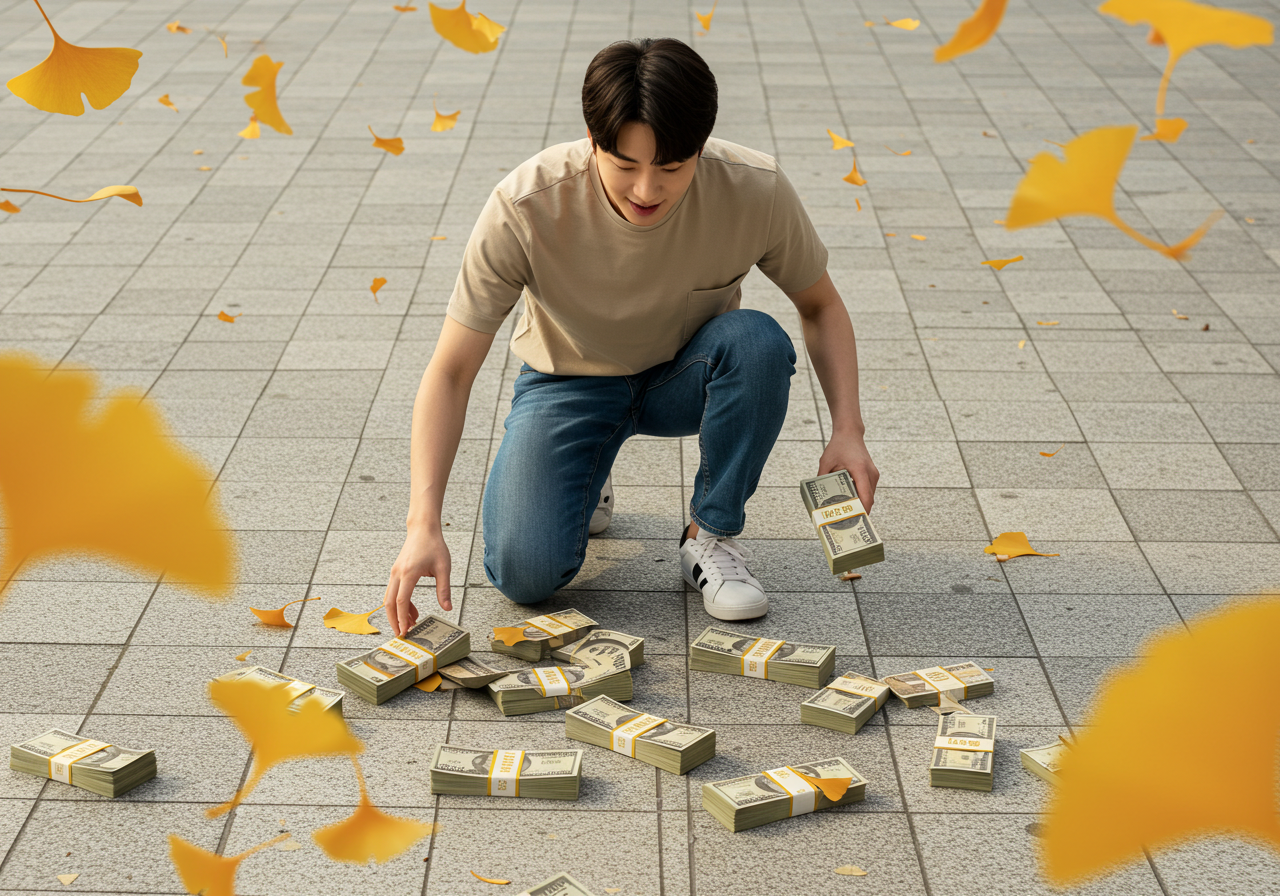 돈 줍는 꿈 해몽 - 예상치 못한 기회의 징조